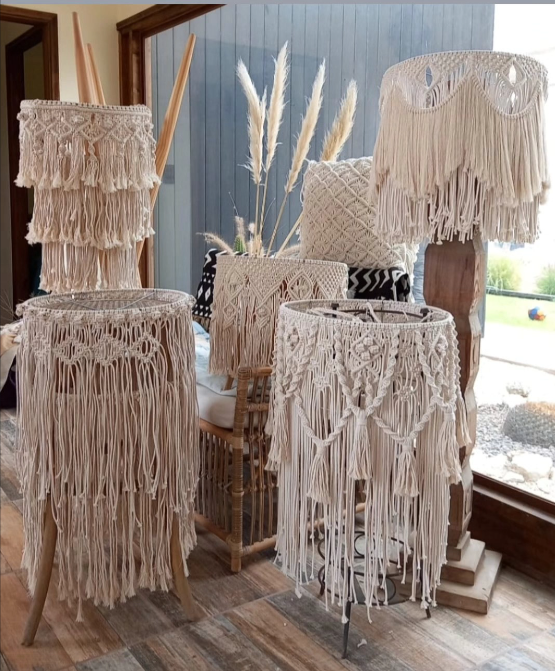 Lámparas de Macramé Boho Chic